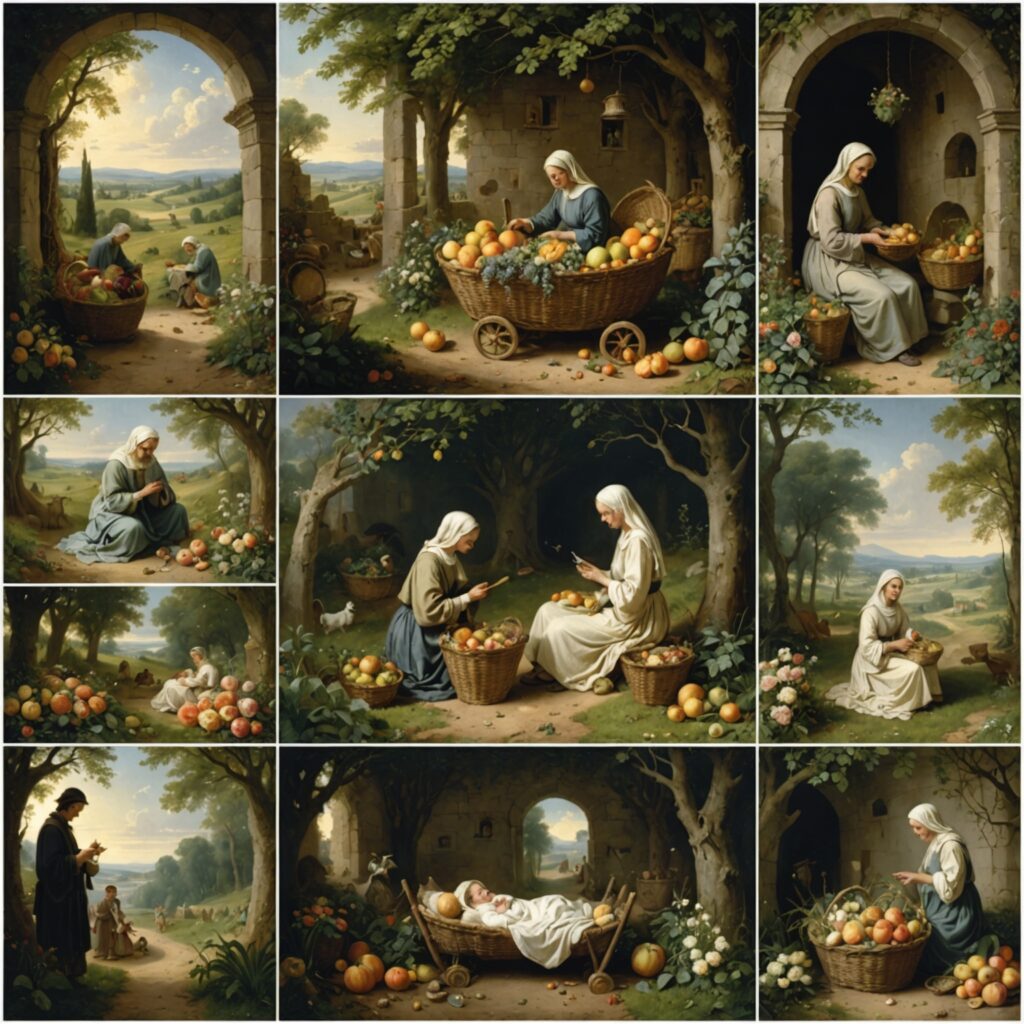 Representação visual dos tempos e emoções da vida conforme o capítulo bíblico.