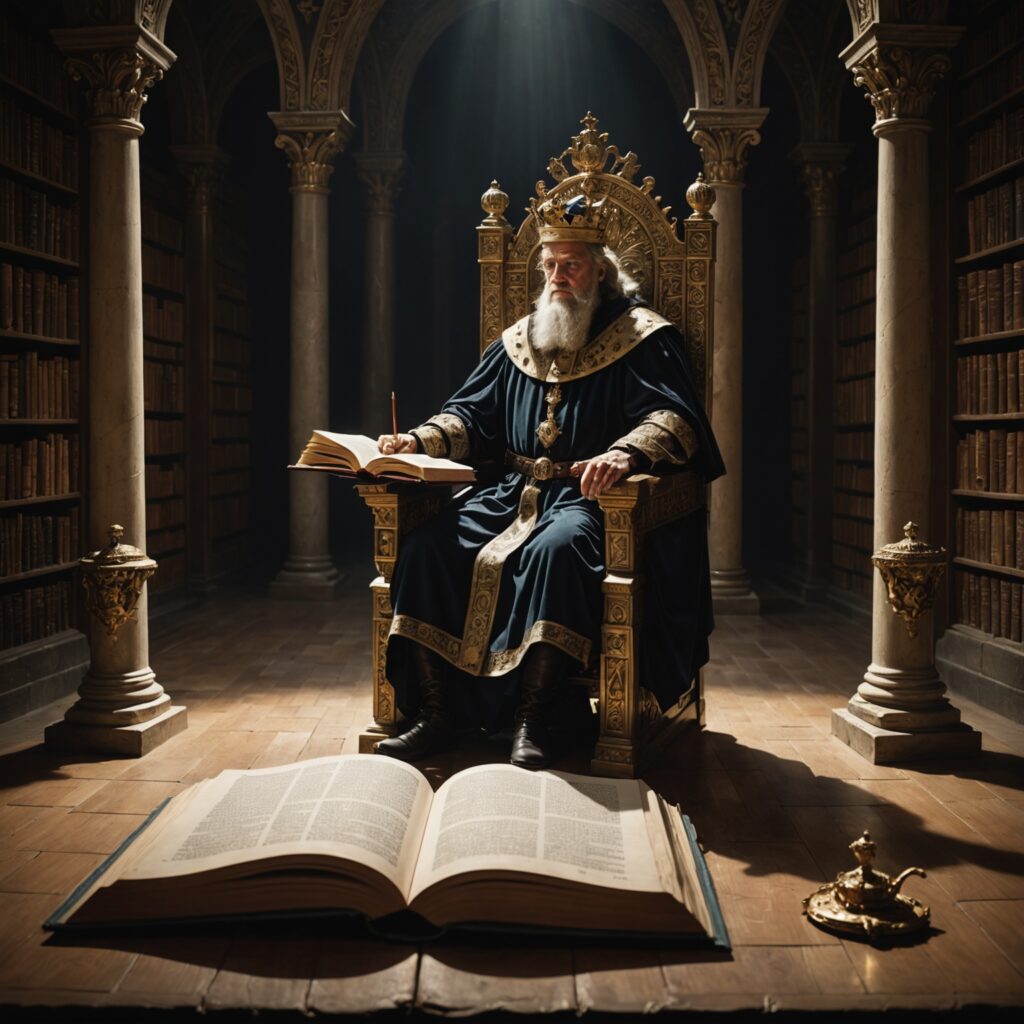 Ilustração representativa da sabedoria e incertezas da vida