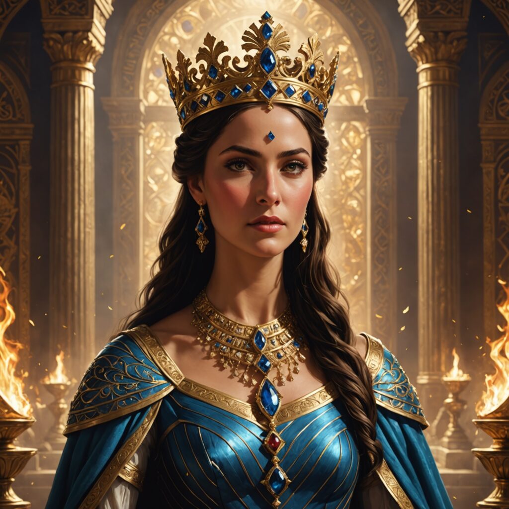 Ester é coroada rainha - Imagem representativa da coroação de Ester como rainha em lugar de Vasti.