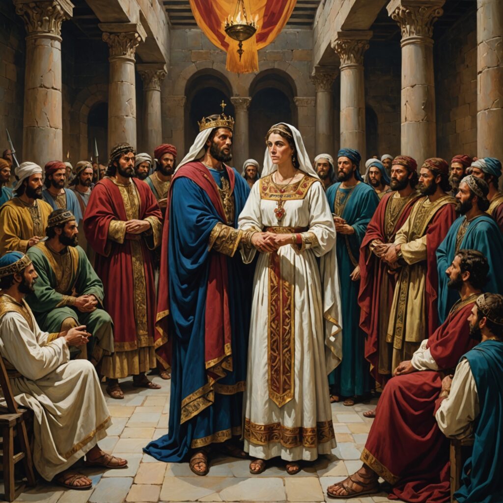 Hamã enforcado - cena dramática da Bíblia