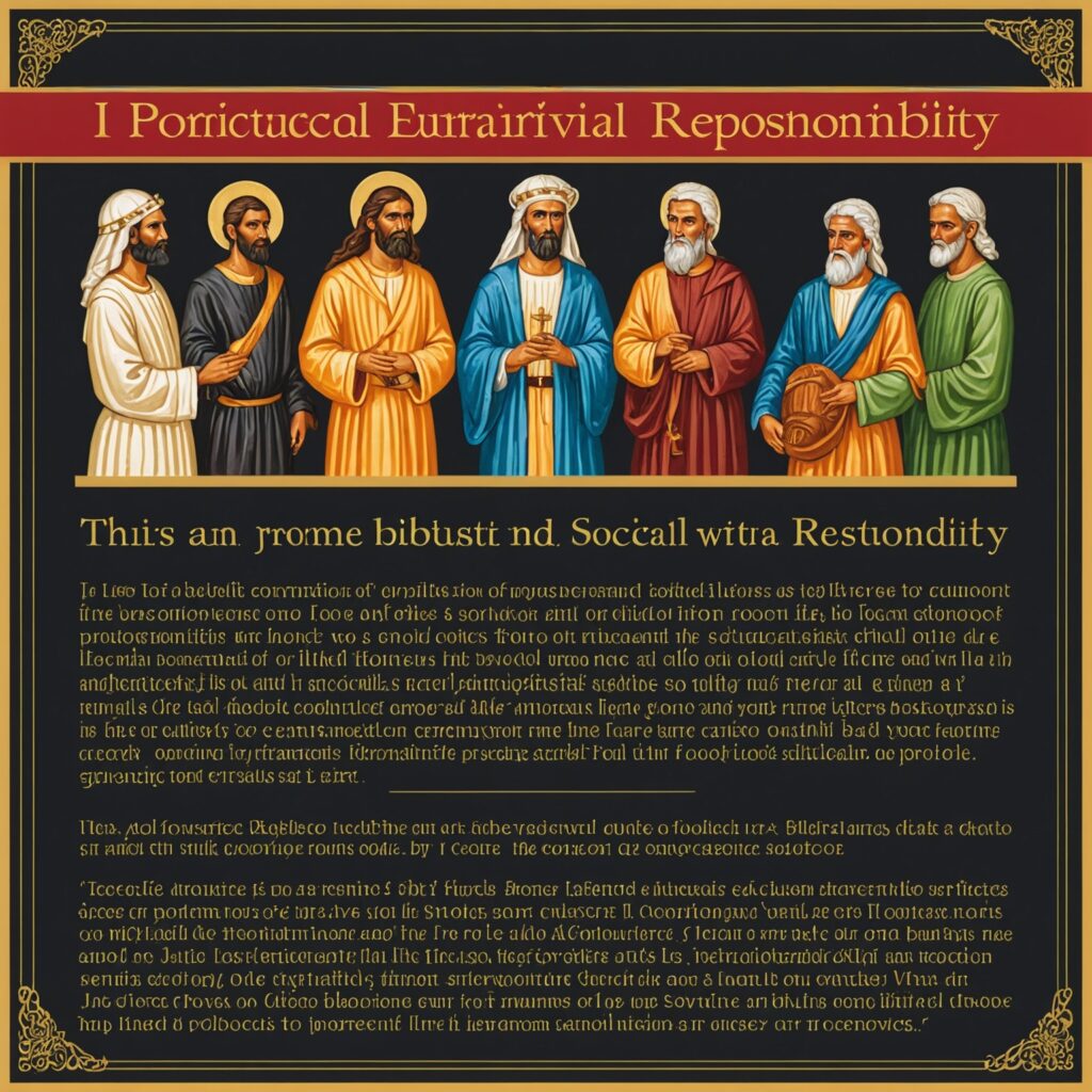 Ilustração representativa das orientações bíblicas sobre proteção da propriedade e responsabilidade social