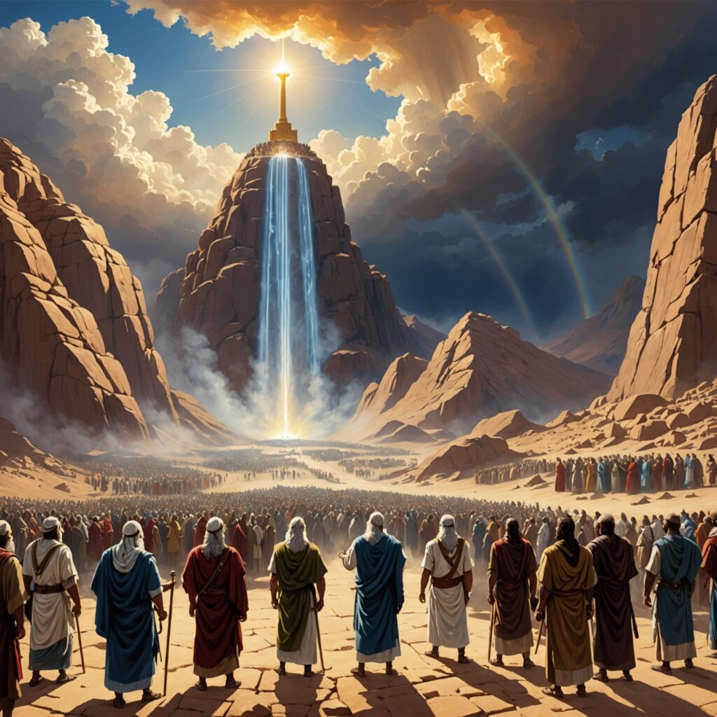 Moisés e o Povo de Israel Firmam a Aliança com Deus