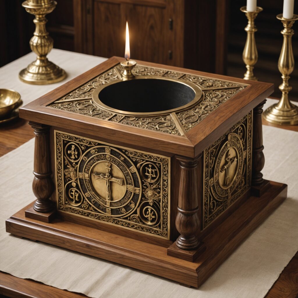 Altar para o holocausto e pátio do tabernáculo