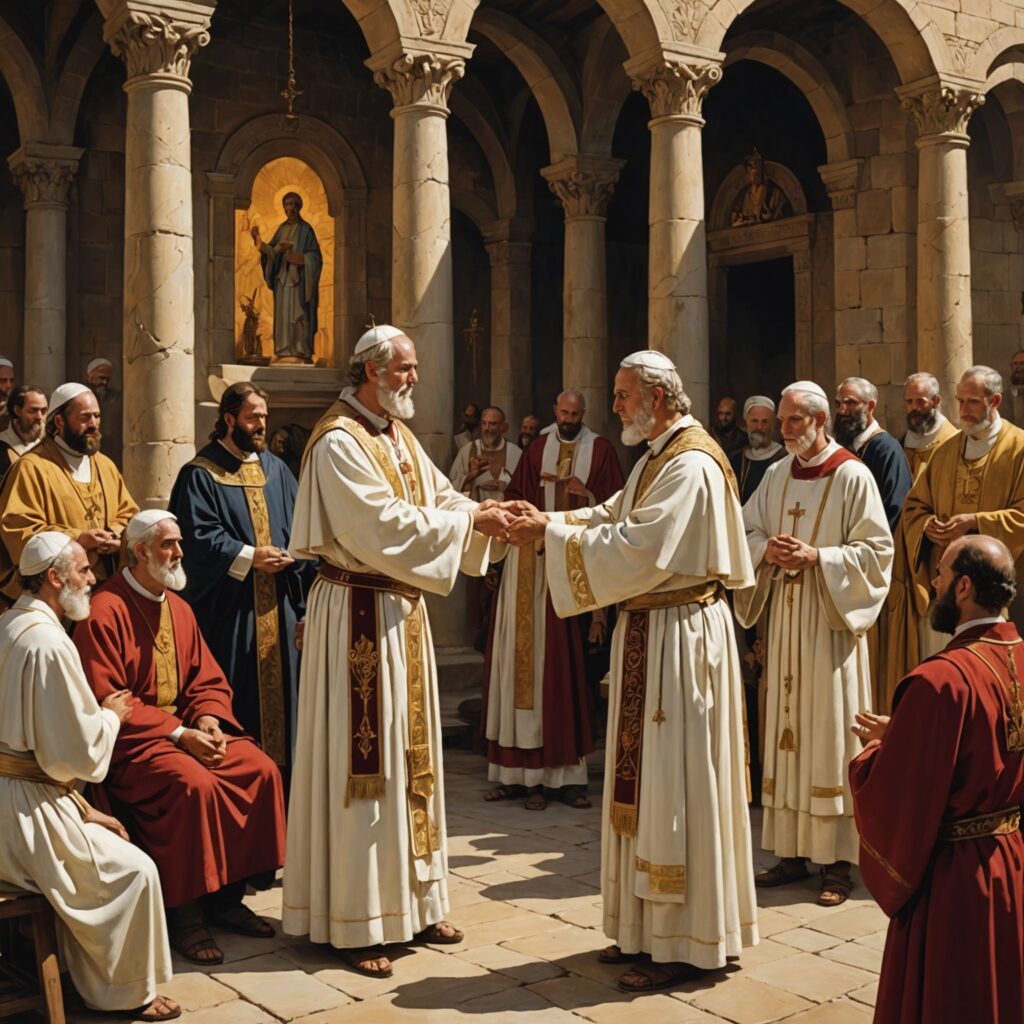 Imagem da consagração dos sacerdotes na Bíblia