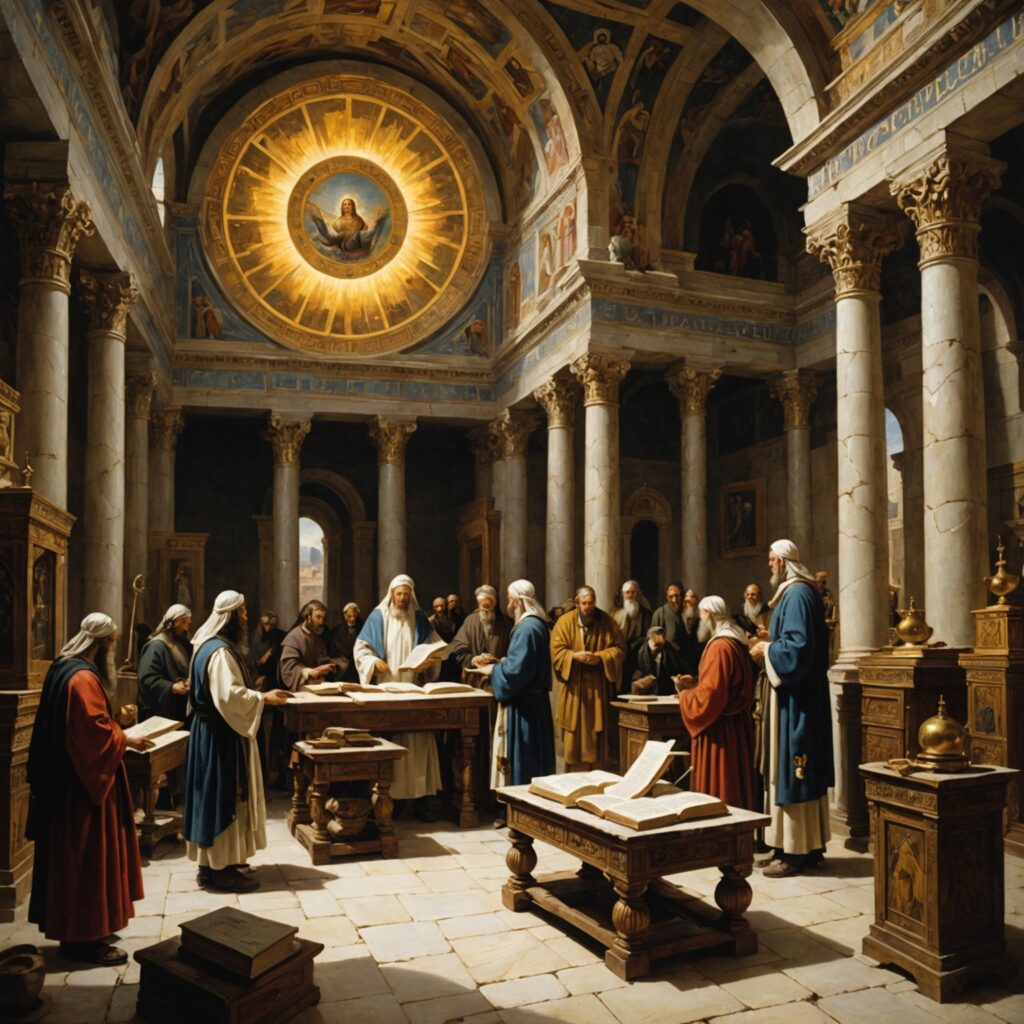 Bezalel e Aoliabe trabalhando no Tabernáculo