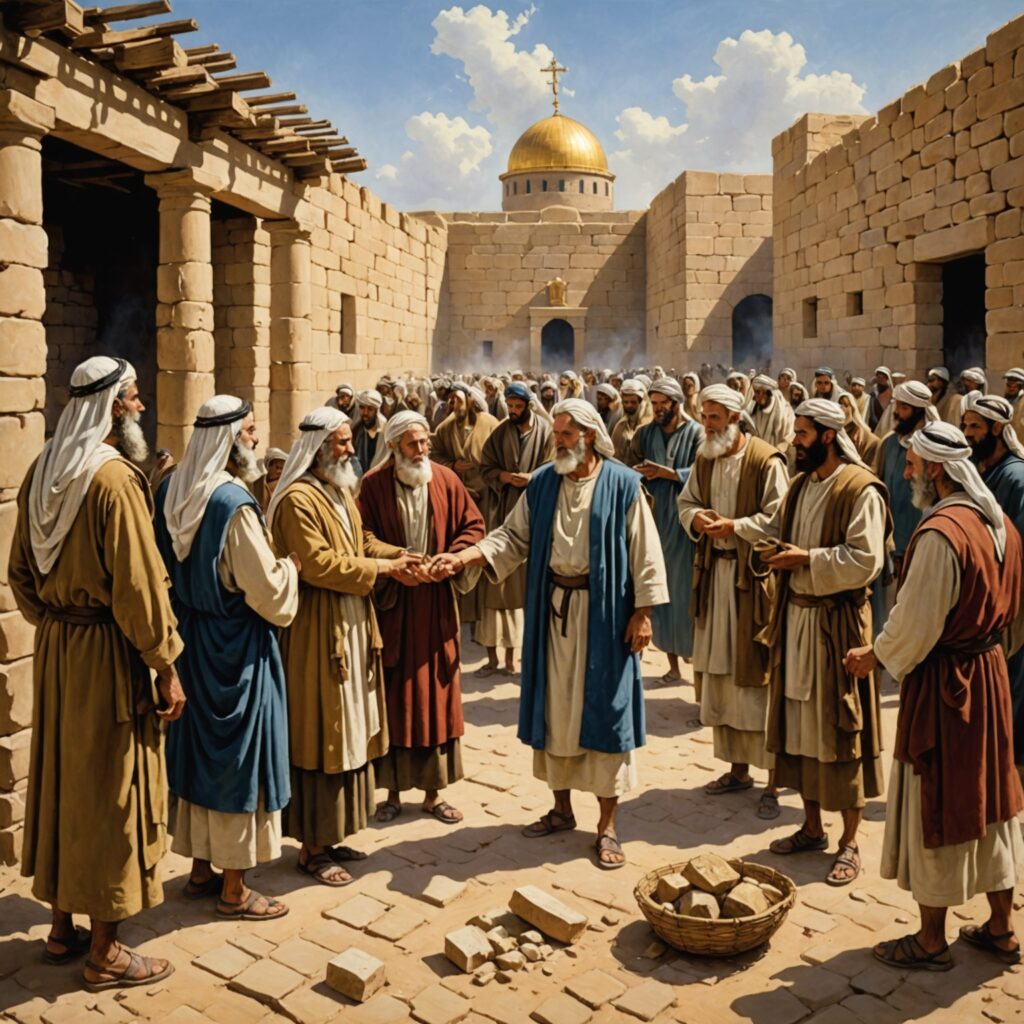 Construção do tabernáculo e preparação das ofertas conforme as instruções divinas