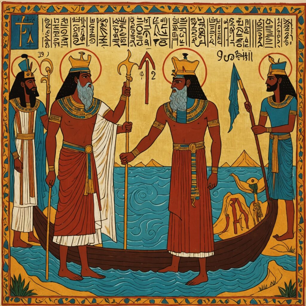 Moisés e Arão confrontam o faraó no Egito Antigo