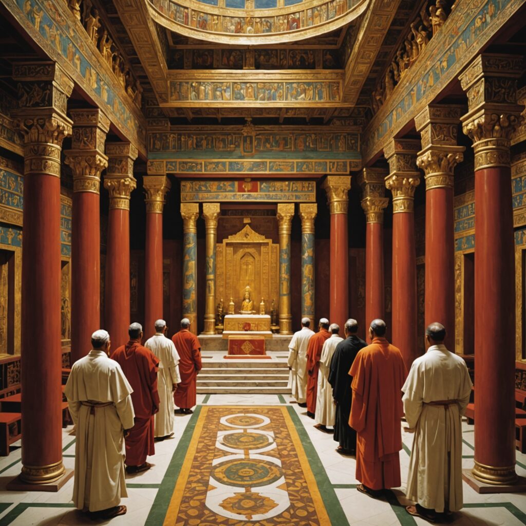 Templo Sagrado - Representação Visual dos Quartos dos Sacerdotes