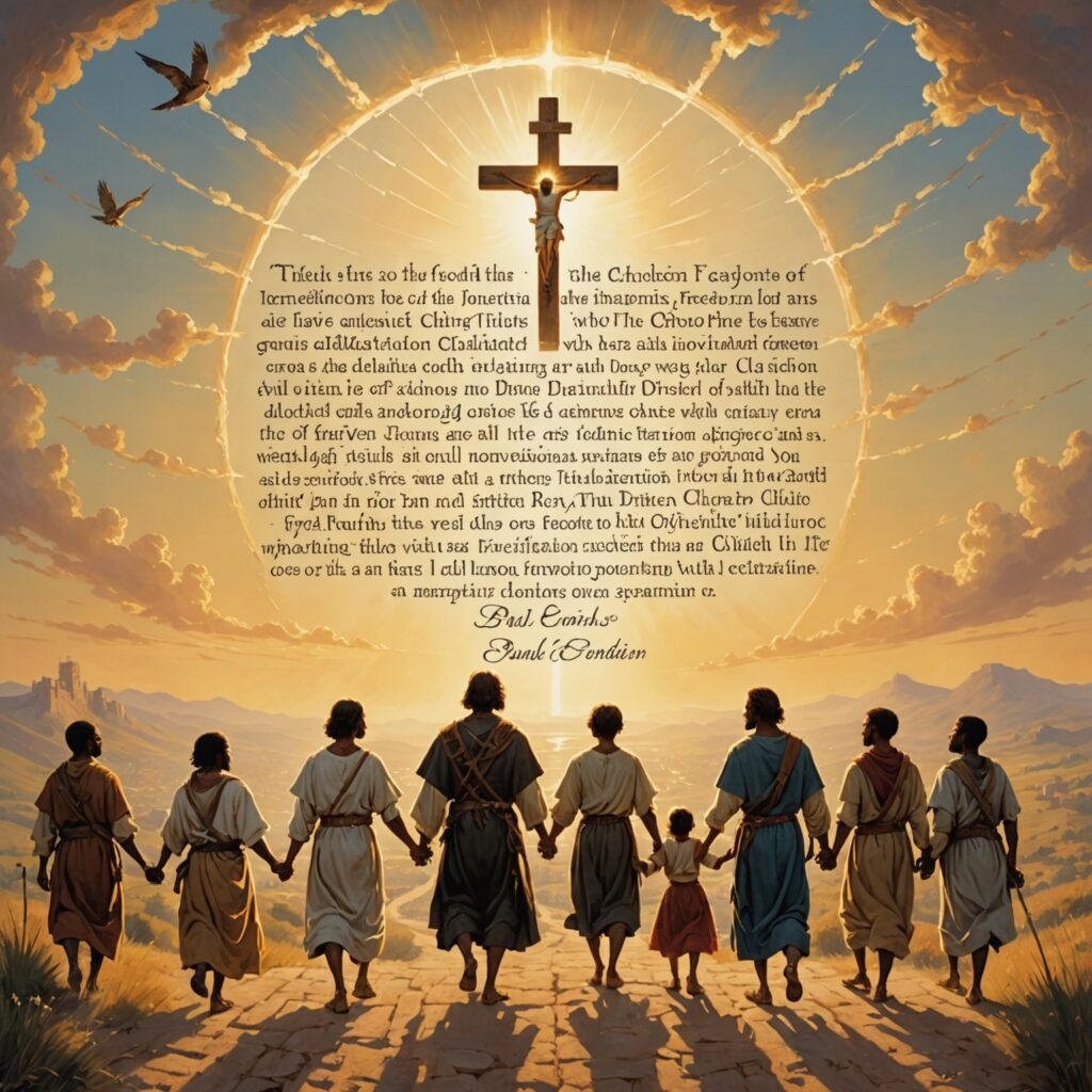 Imagem representando a liberdade em Cristo e a adoção como filhos de Deus