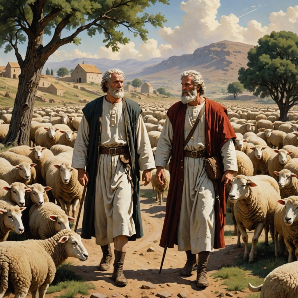 Imagem representativa da história de Abraão e Abimeleque na Bíblia