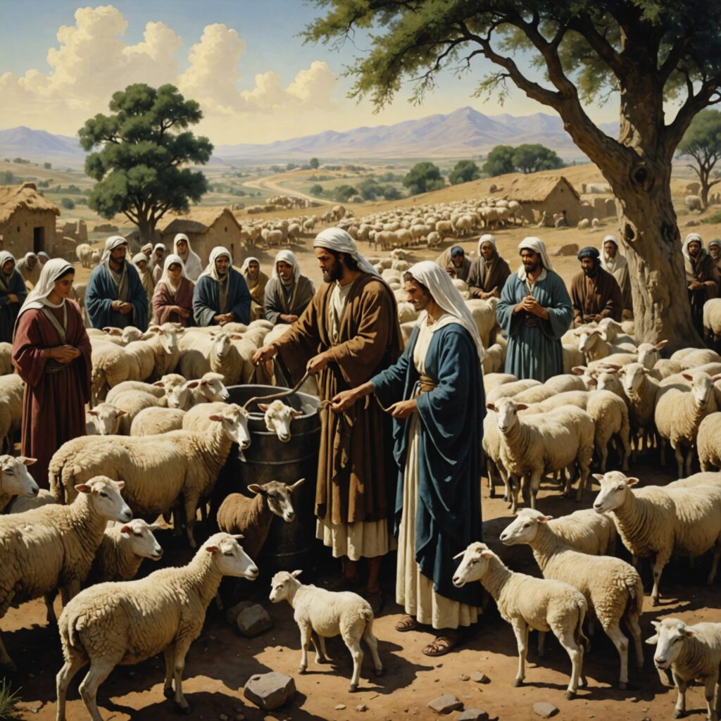 Jacó e Raquel junto ao poço de Padan-Arã