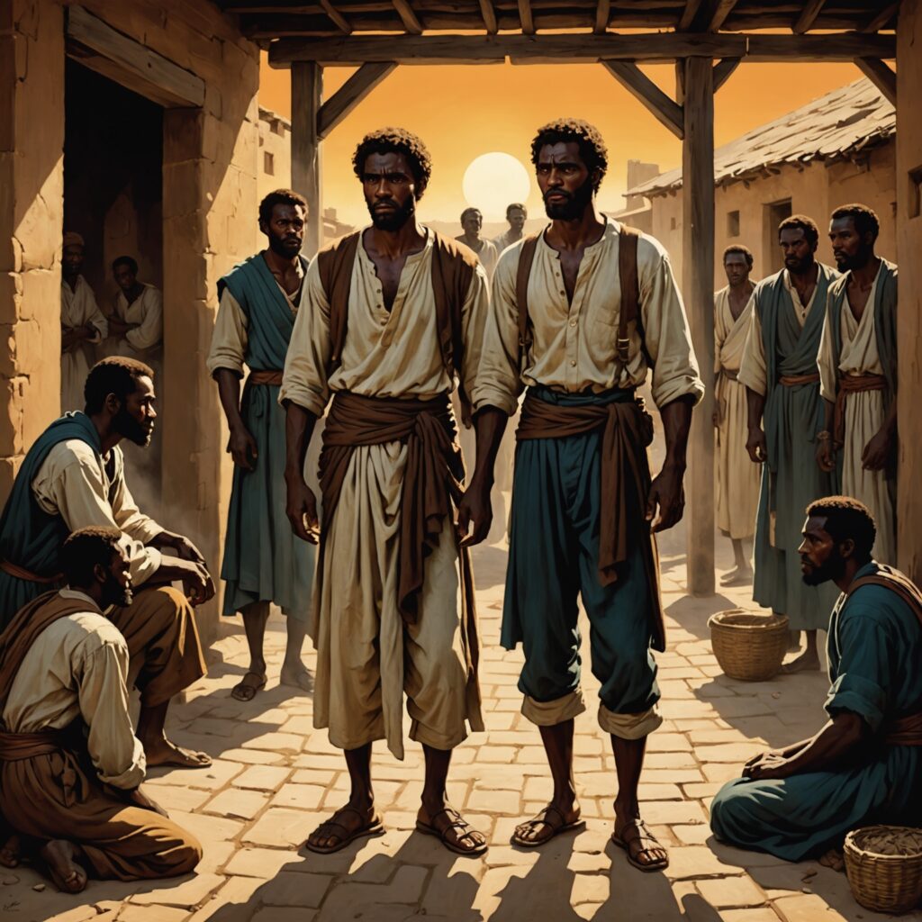 José sendo vendido como escravo por seus irmãos