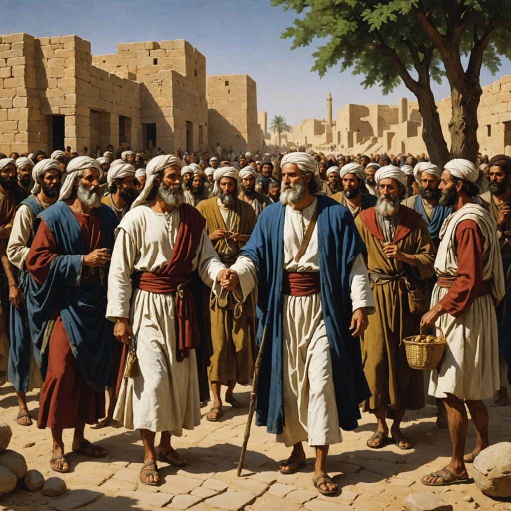 Imagem representando o reencontro de José e seus irmãos no Egito