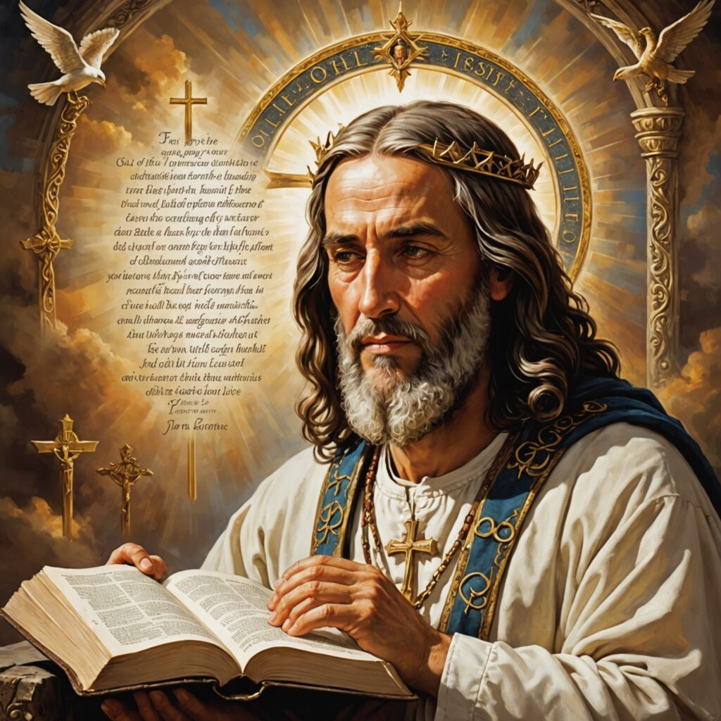 Imagem baseada no capítulo da Bíblia sobre o prometido repouso para o povo de Deus e Cristo como sumo sacerdote