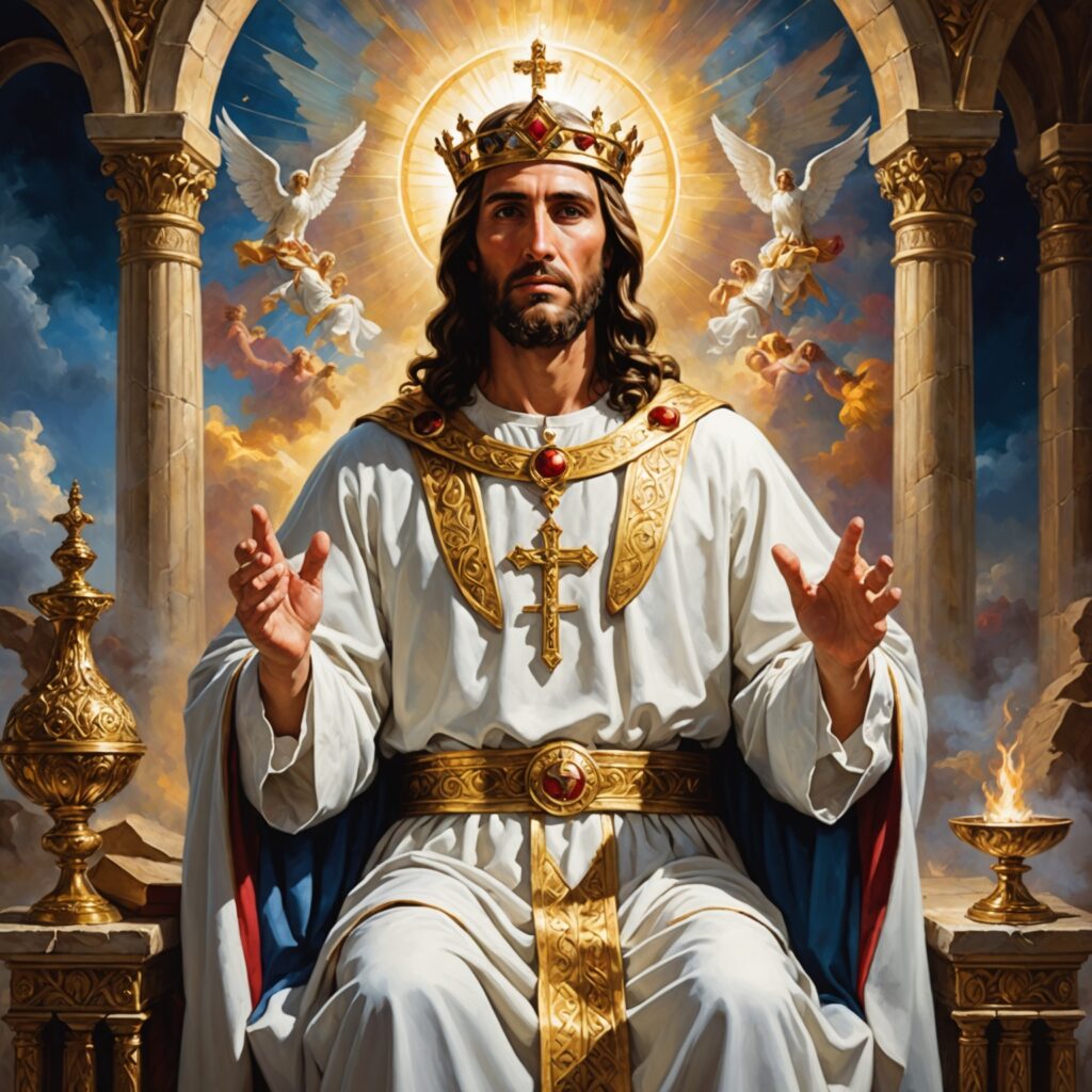 Imagem representativa do sumo sacerdote Jesus e da nova aliança