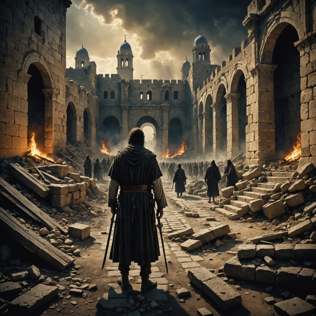 Imagem representativa do capítulo da Bíblia sobre rebelião e redenção em Jerusalém
