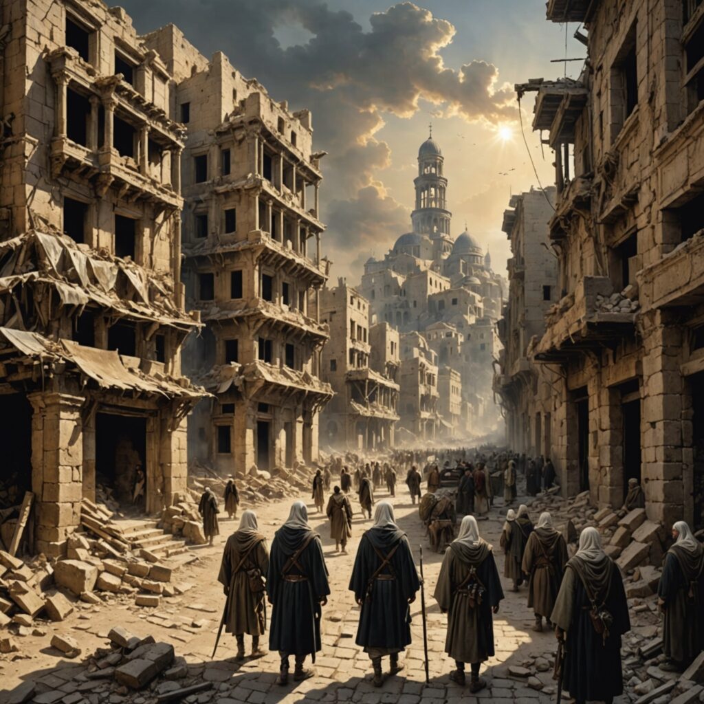 Profecia contra Damasco - Imagem de ruínas e rebanhos