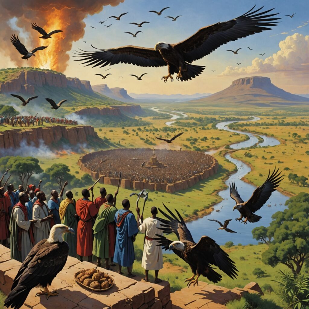 Profecia contra a Etiópia - Imagem ilustrativa representando a destruição e redenção descritas no capítulo