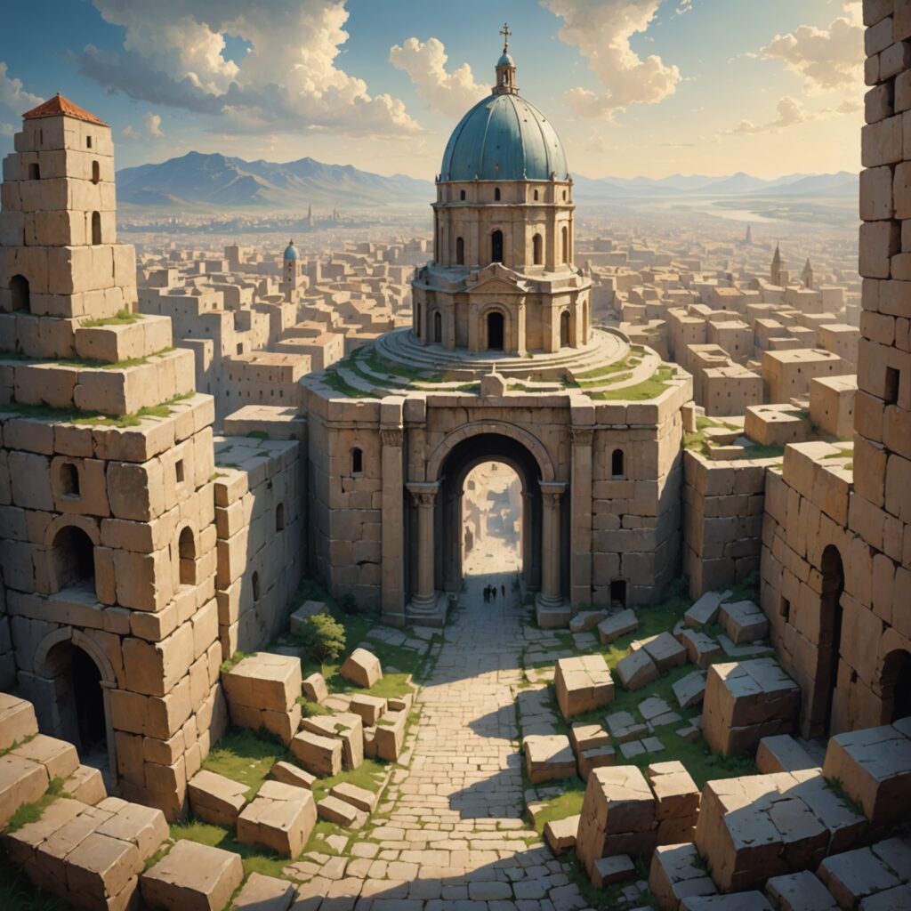 Cidade Forte Protegida por Muros e Deus como Rocha Eterna