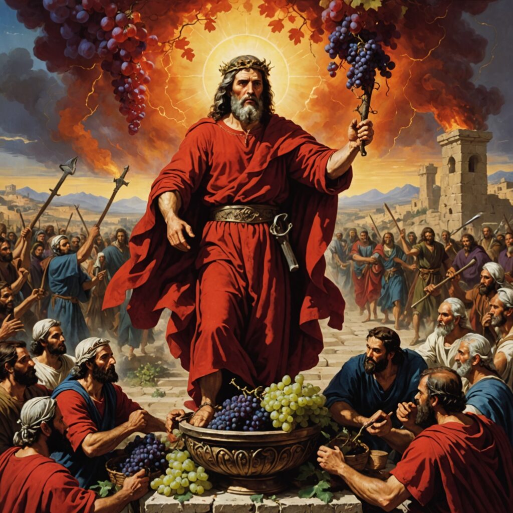 Imagem representativa da vingança e redenção divina na Bíblia