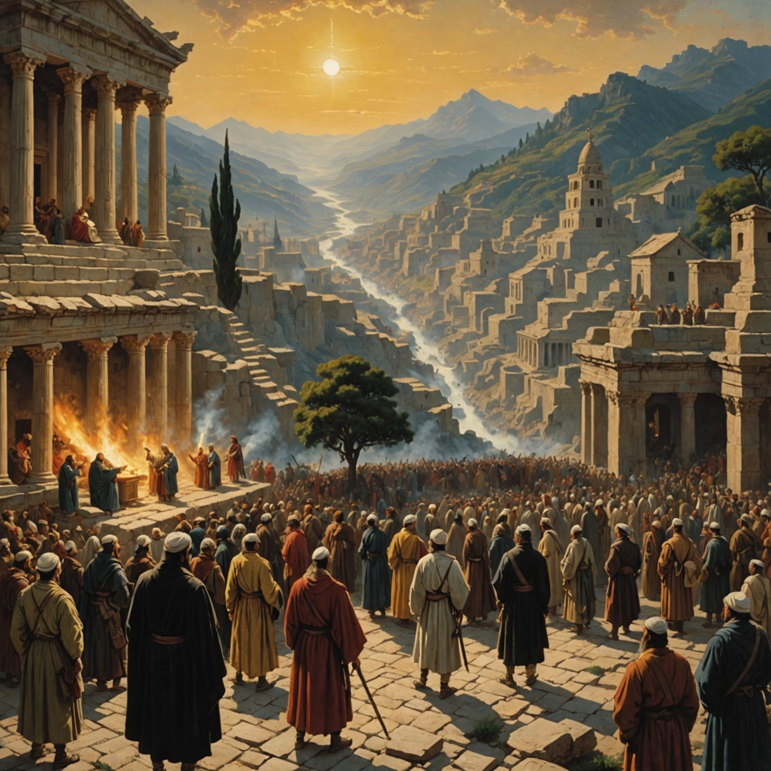 Imagem representando a advertência divina contra a religião falsa e a desobediência em Judá.