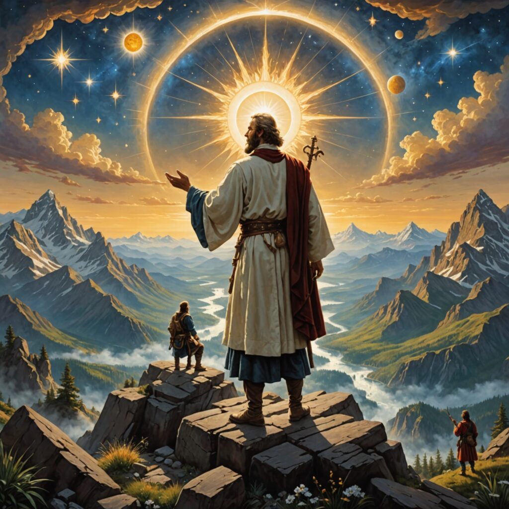 Imagem representando a humildade de Jó diante da grandeza de Deus