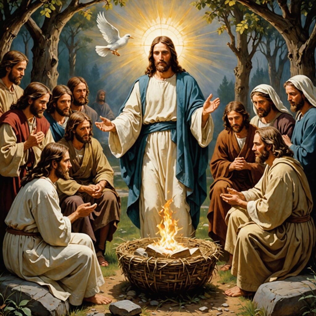 Espírito Santo trazendo consolo e alegria aos discípulos de Jesus