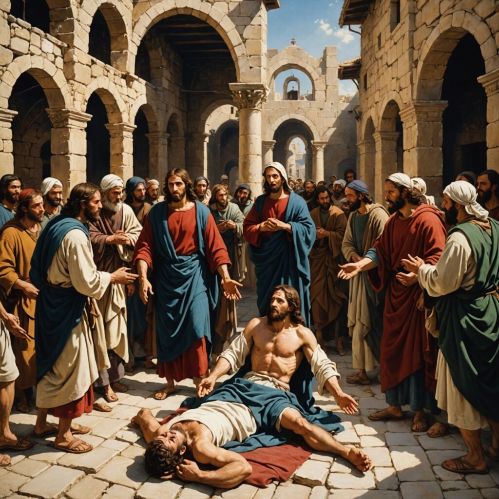 Cura do paralítico por Jesus no tanque de Betesda