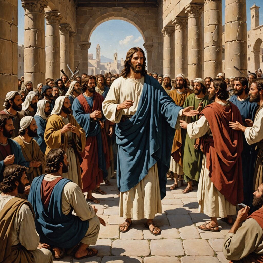 Imagem relacionada ao capítulo de Jesus na festa dos tabernáculos