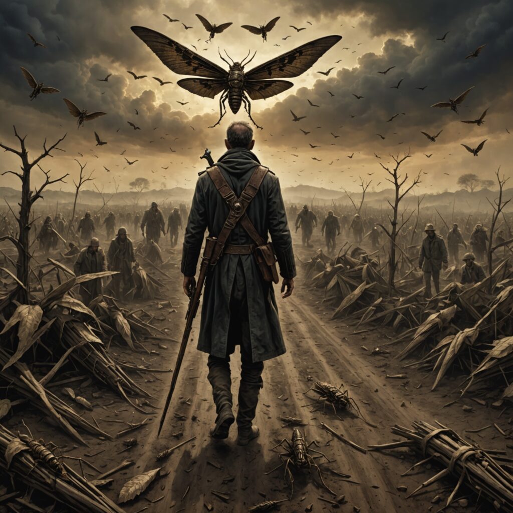 Devastação causada pela invasão de gafanhotos