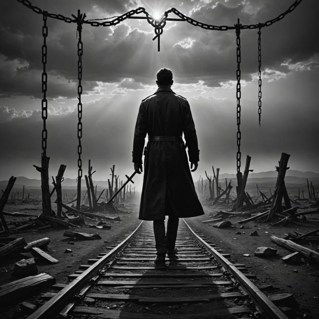 Ilustração simbólica de esperança e renovação espiritual em meio à aflição