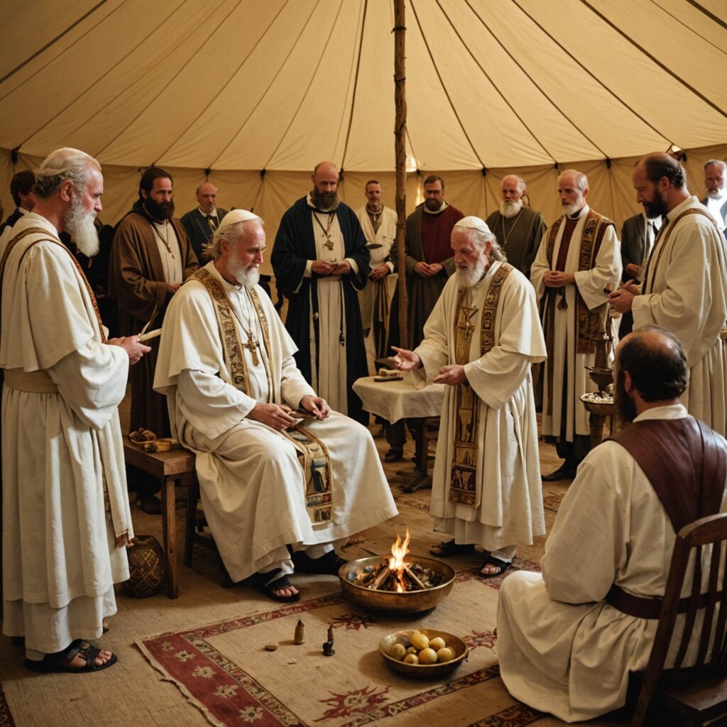 Ordenação de Arão e seus filhos na Tenda do Encontro
