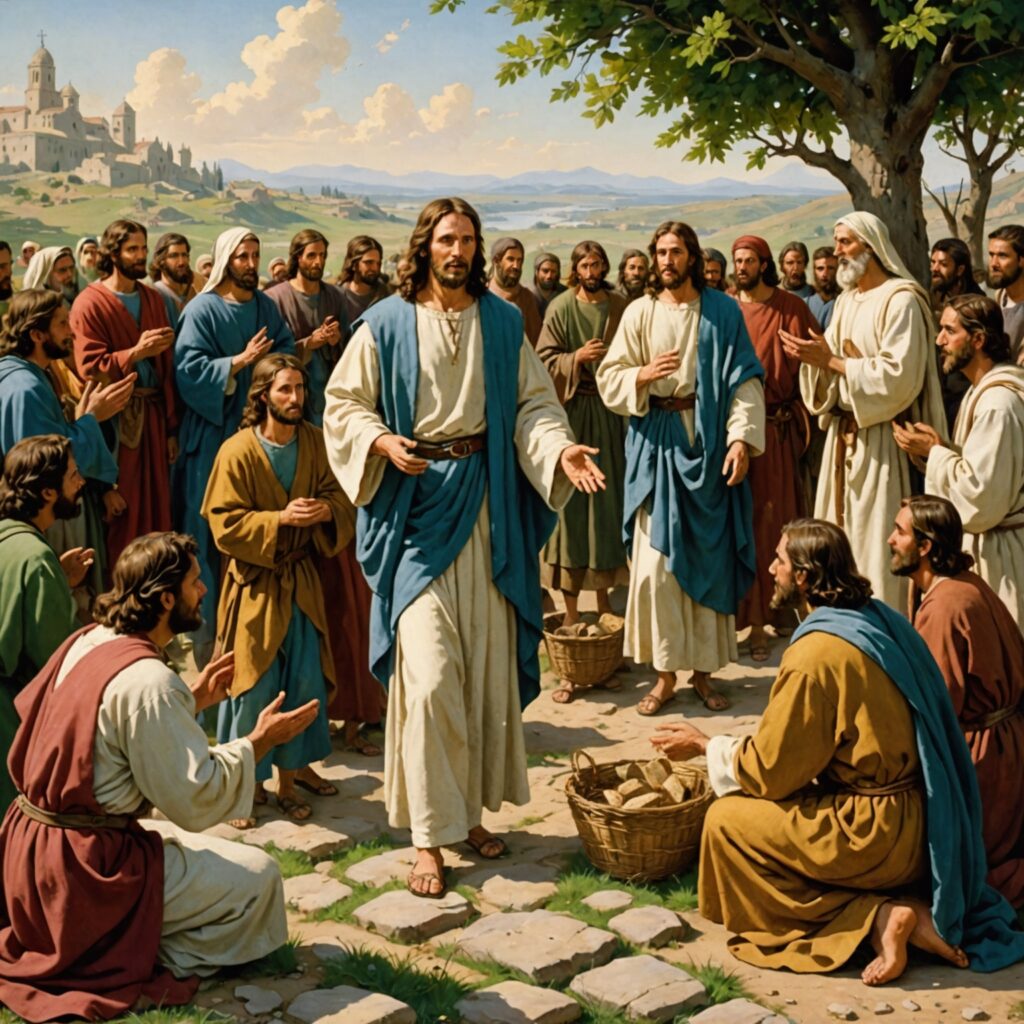 Imagem do capítulo da Bíblia sobre Jesus enviando setenta e dois discípulos