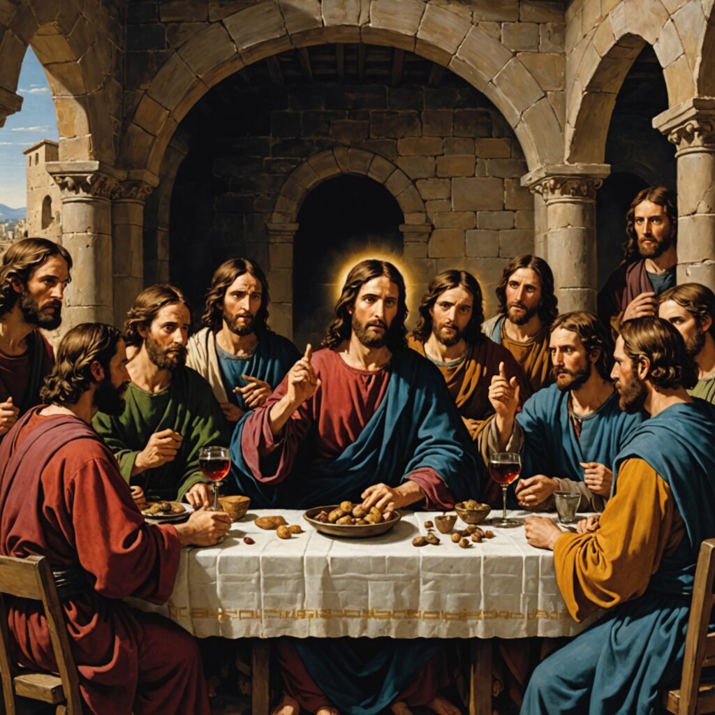 Imagem representativa da traição e prisão de Jesus