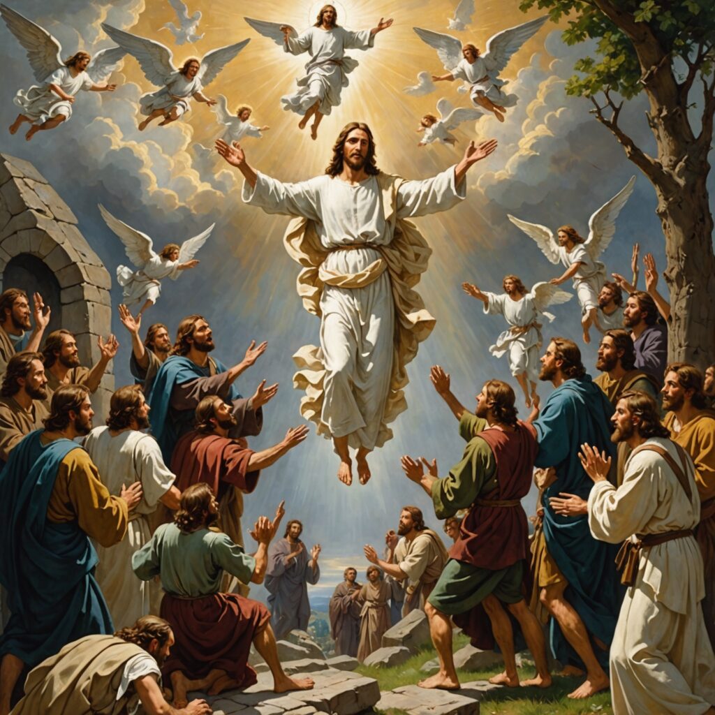 Imagem representativa da ressurreição e aparições de Jesus aos discípulos