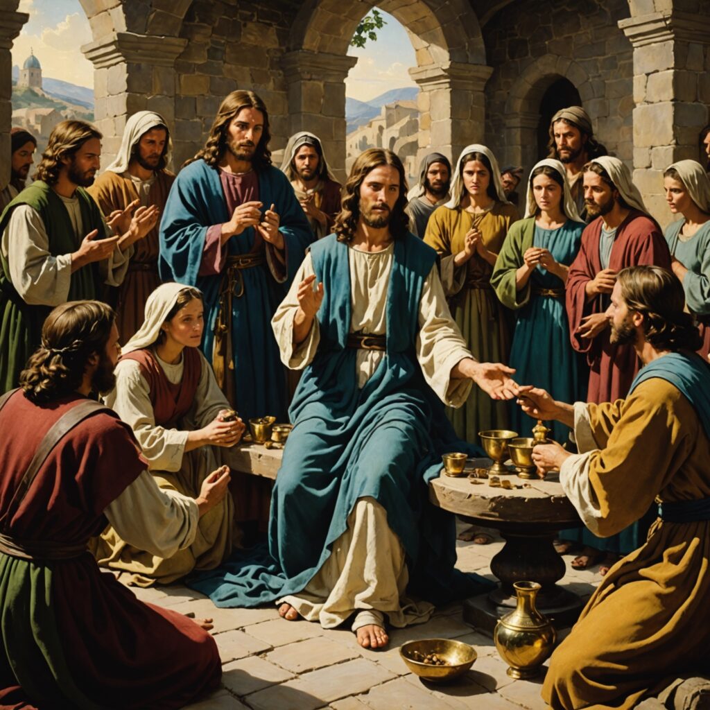 Jesus sendo ungido em Betânia por uma mulher com perfume caro