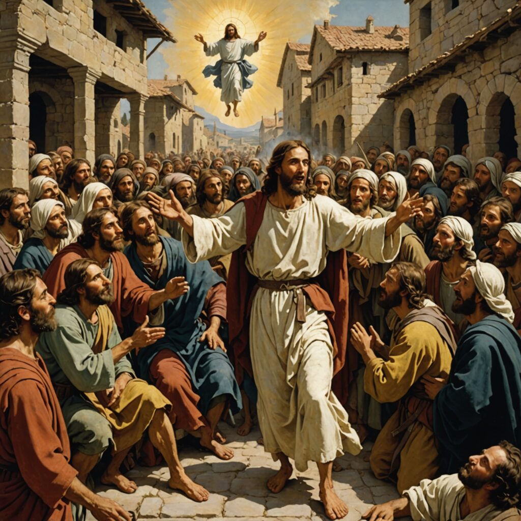 Imagem dos milagres de Jesus na região dos gerasenos