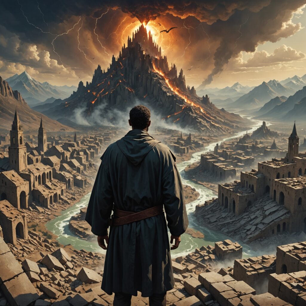 Profeta Miqueias lamentando a destruição de Samaria e Judá