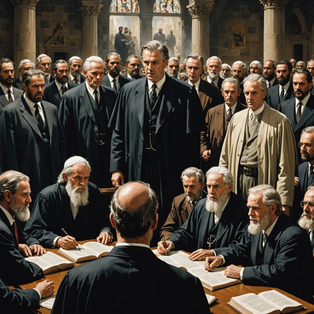 Chefes e profetas censurados - ilustração representativa da corrupção e injustiça