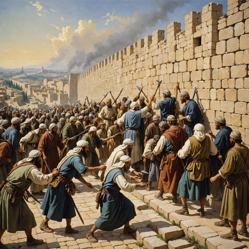 Reconstrução do muro de Jerusalém - Fé, coragem e união