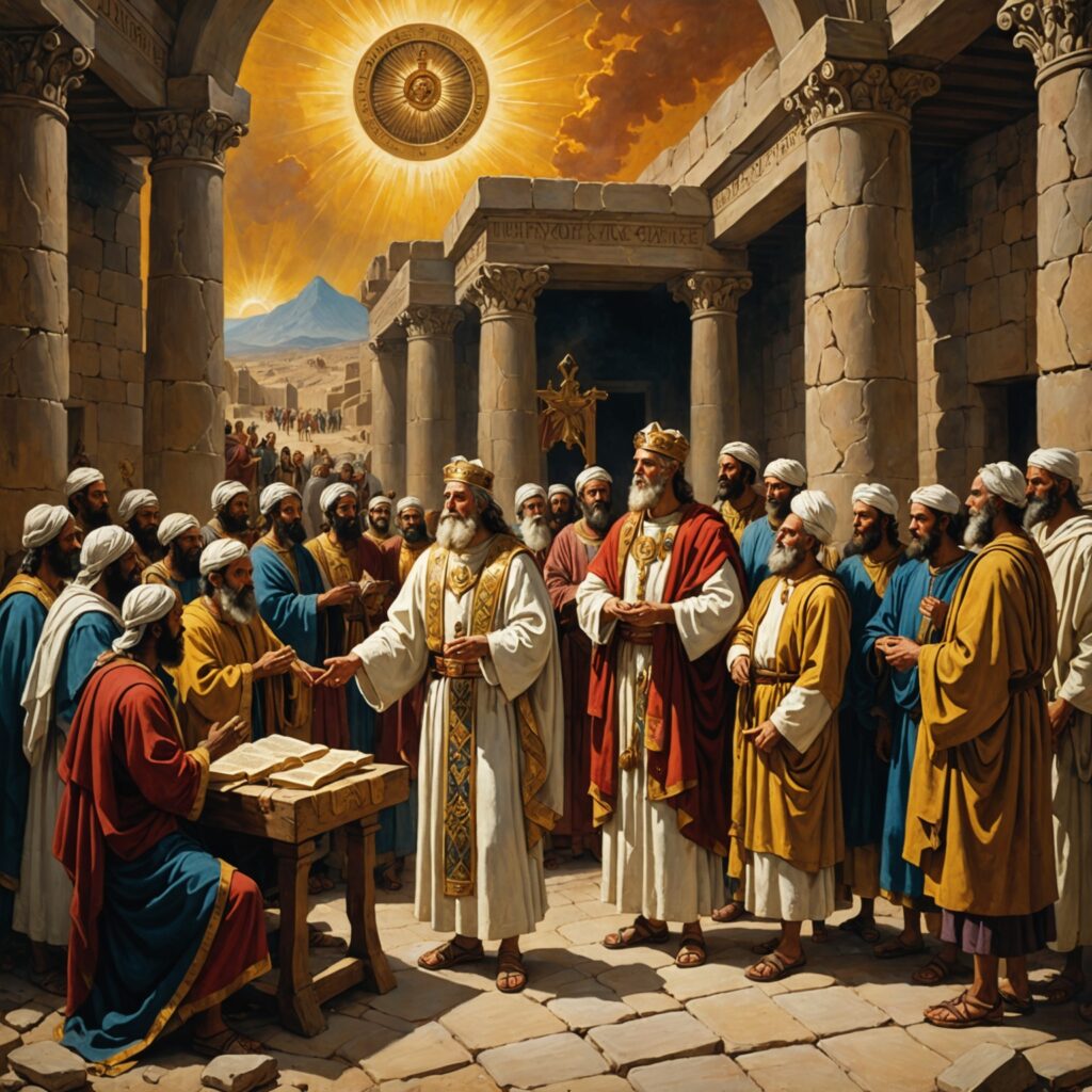 Ilustração da consagração dos levitas no tabernáculo