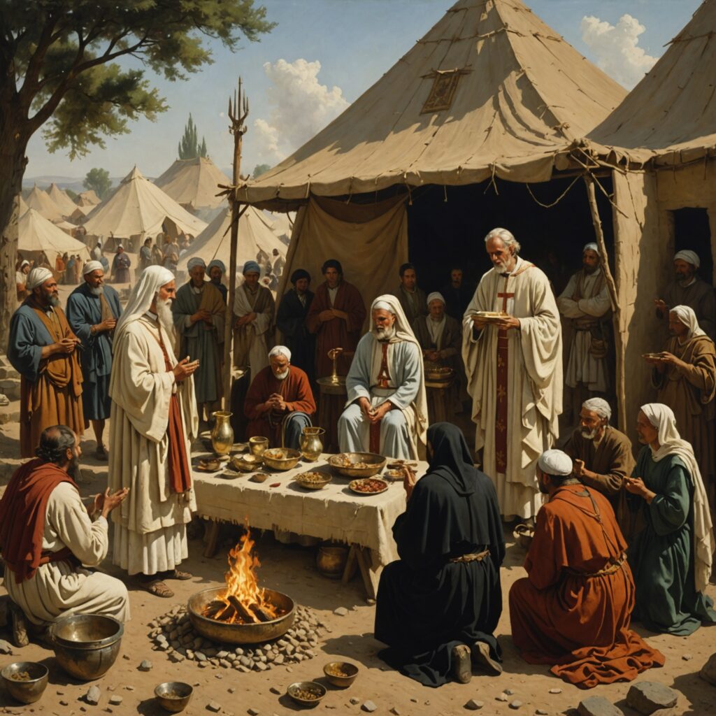 Ritual de purificação no acampamento dos israelitas