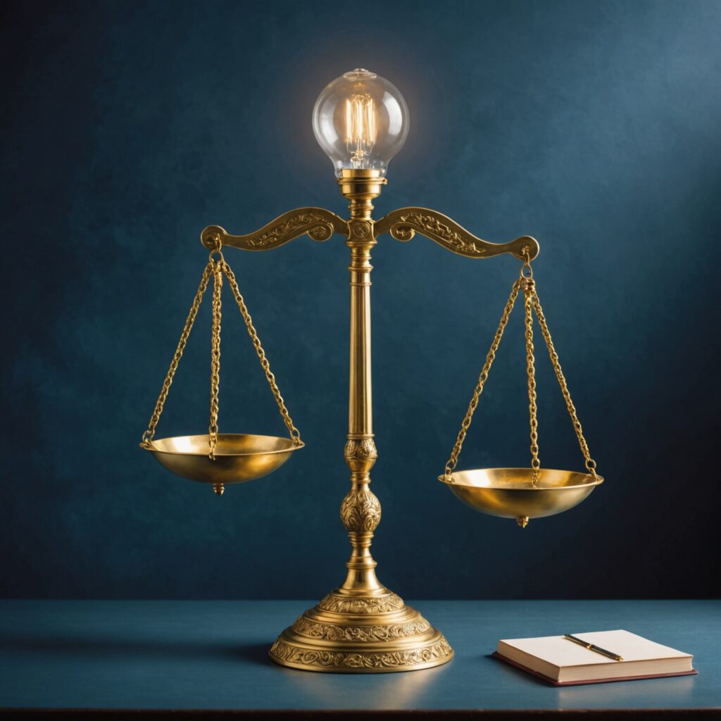 Ilustração representando sabedoria e justiça