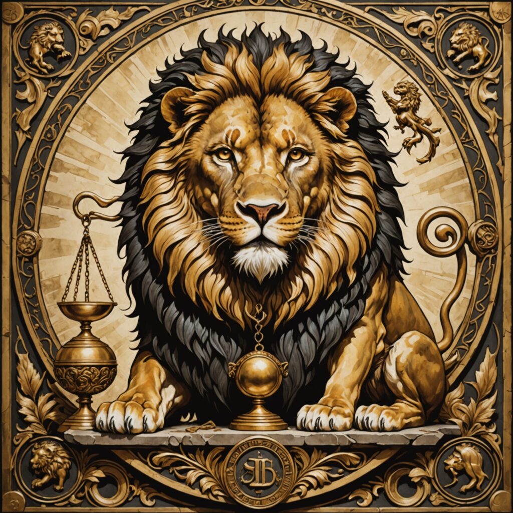 Ilustração simbólica da sabedoria e justiça