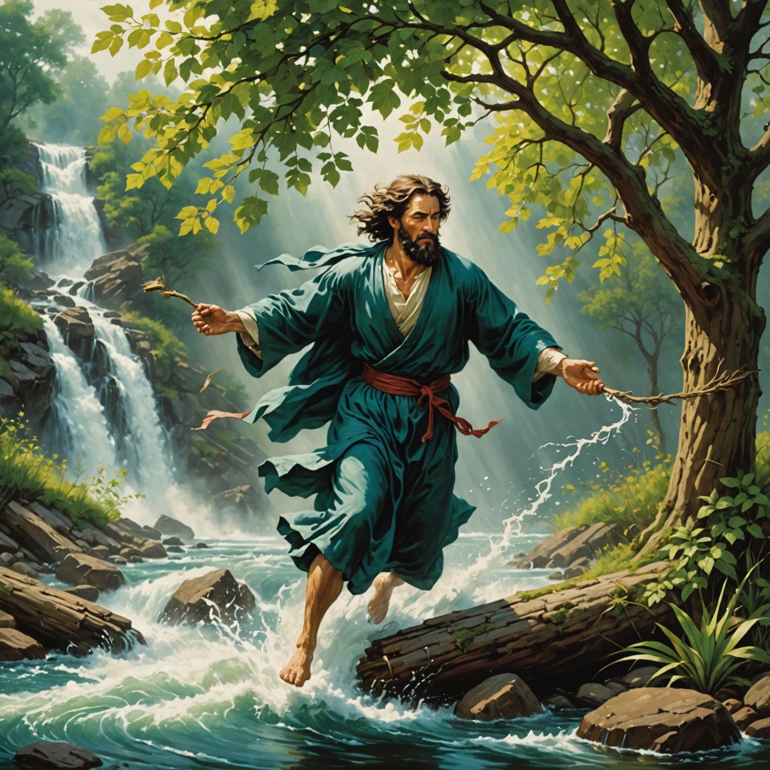 Ilustração da felicidade dos justos e a fragilidade dos ímpios conforme retratado no Salmo 1