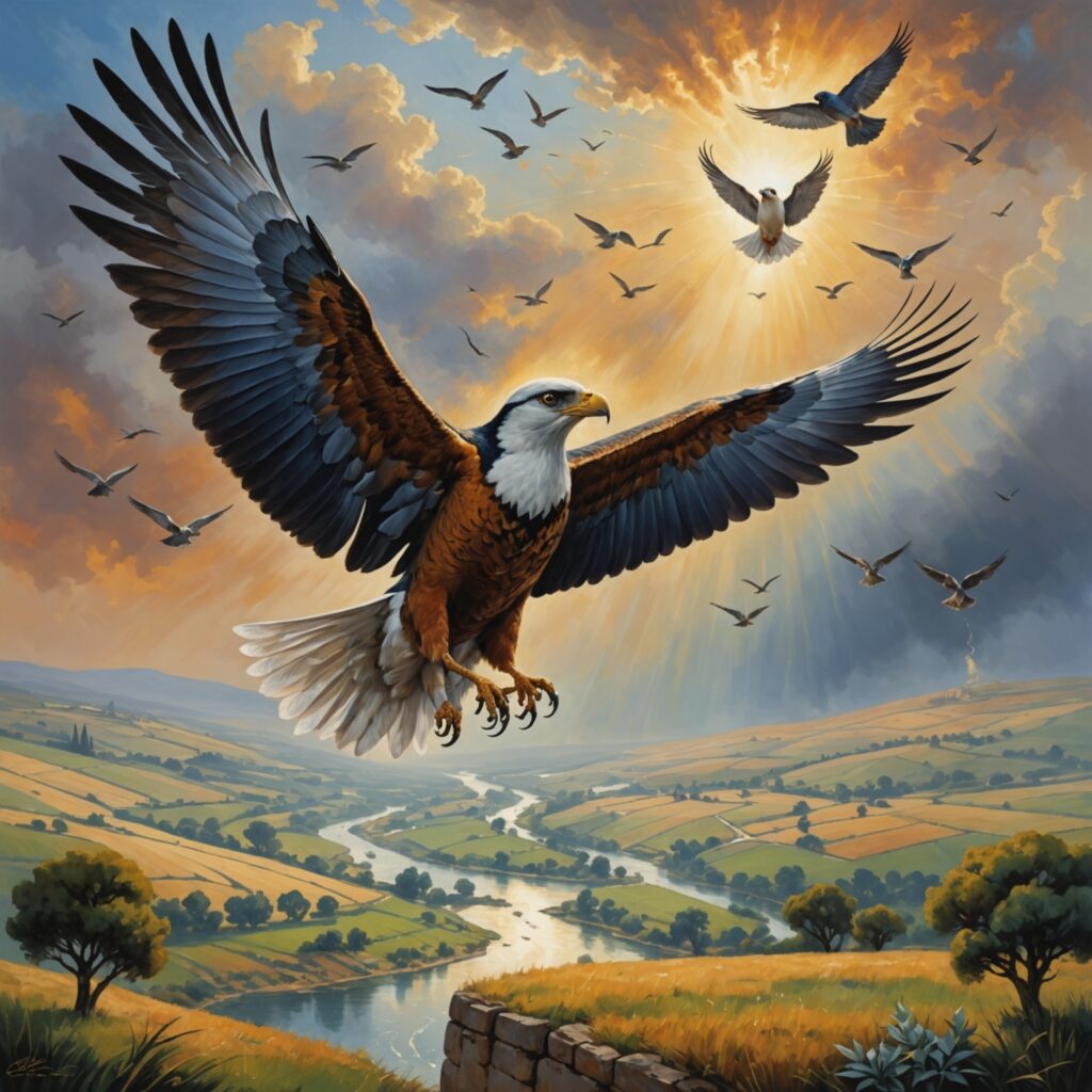 Imagem de um pássaro voando livremente simbolizando a intervenção divina e a proteção do Salmo 124