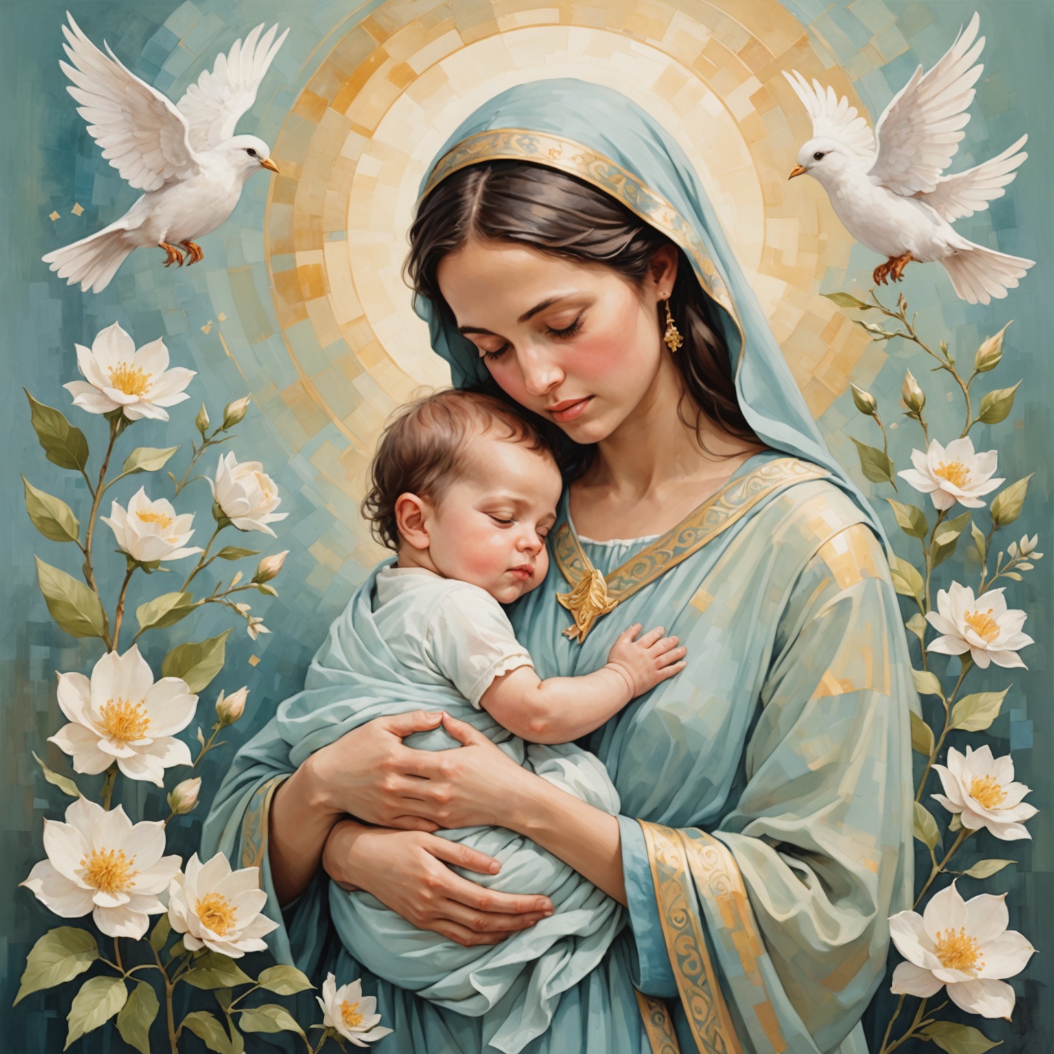 Ilustração de humildade e esperança em Deus