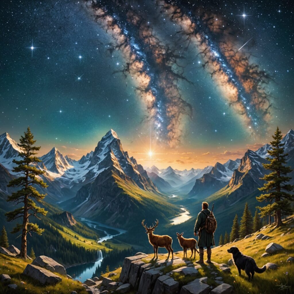 Ilustração do Salmo 147: Louvor e gratidão à grandiosidade de Deus na natureza e na vida do Seu povo