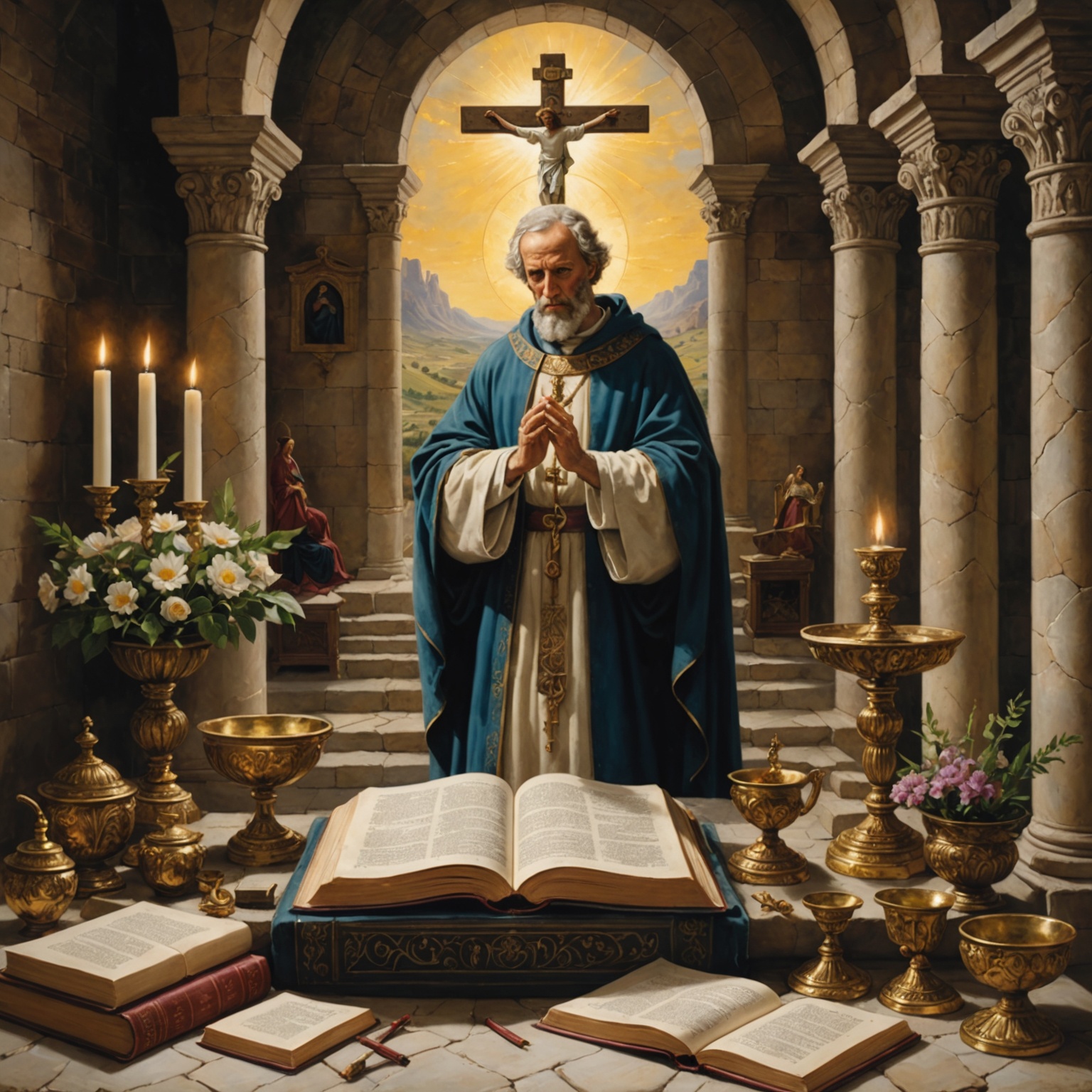 Pessoa em oração em um cenário tranquilo representando confiança em Deus - Salmo 26