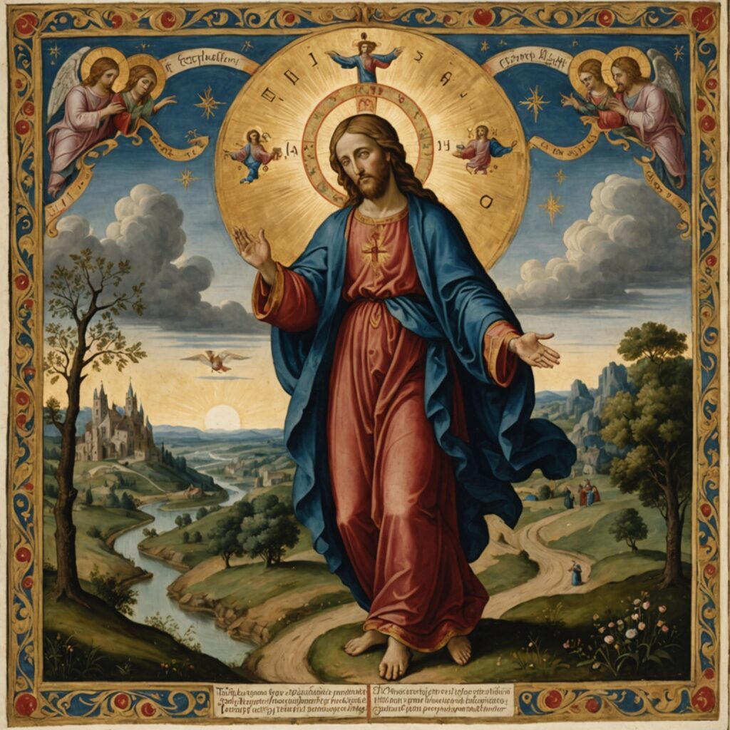 Ilustração representando a transformação da tristeza em alegria através da intervenção divina